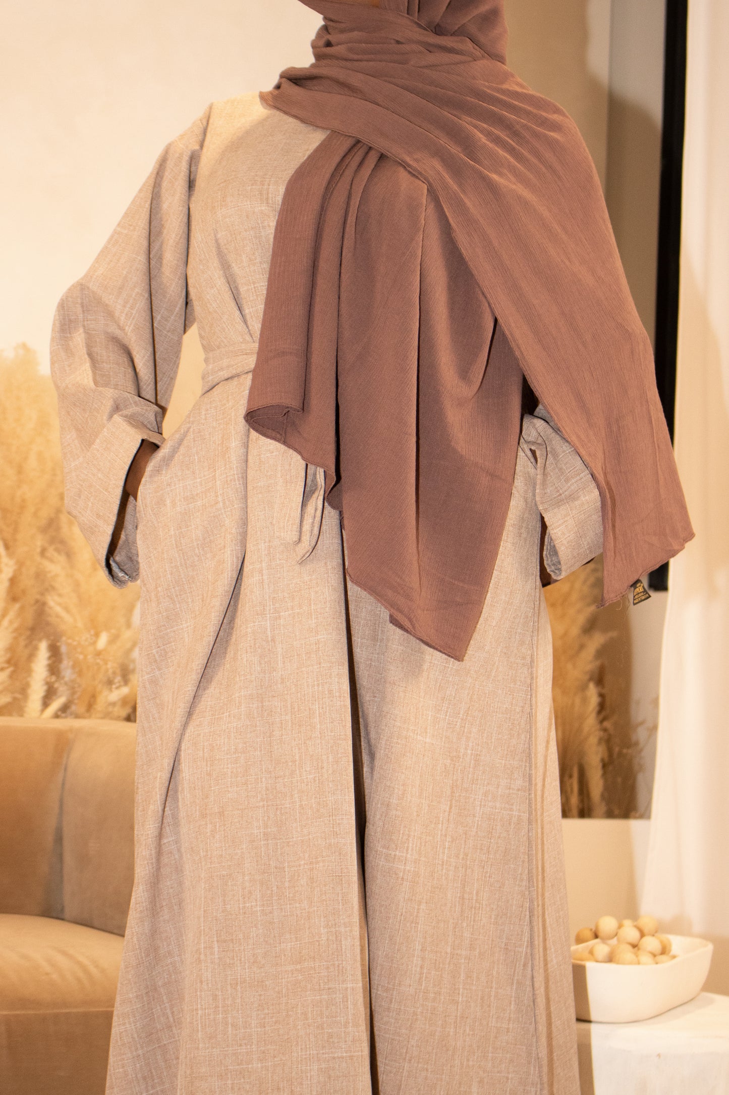 Inaya - Linen Abaya Closed