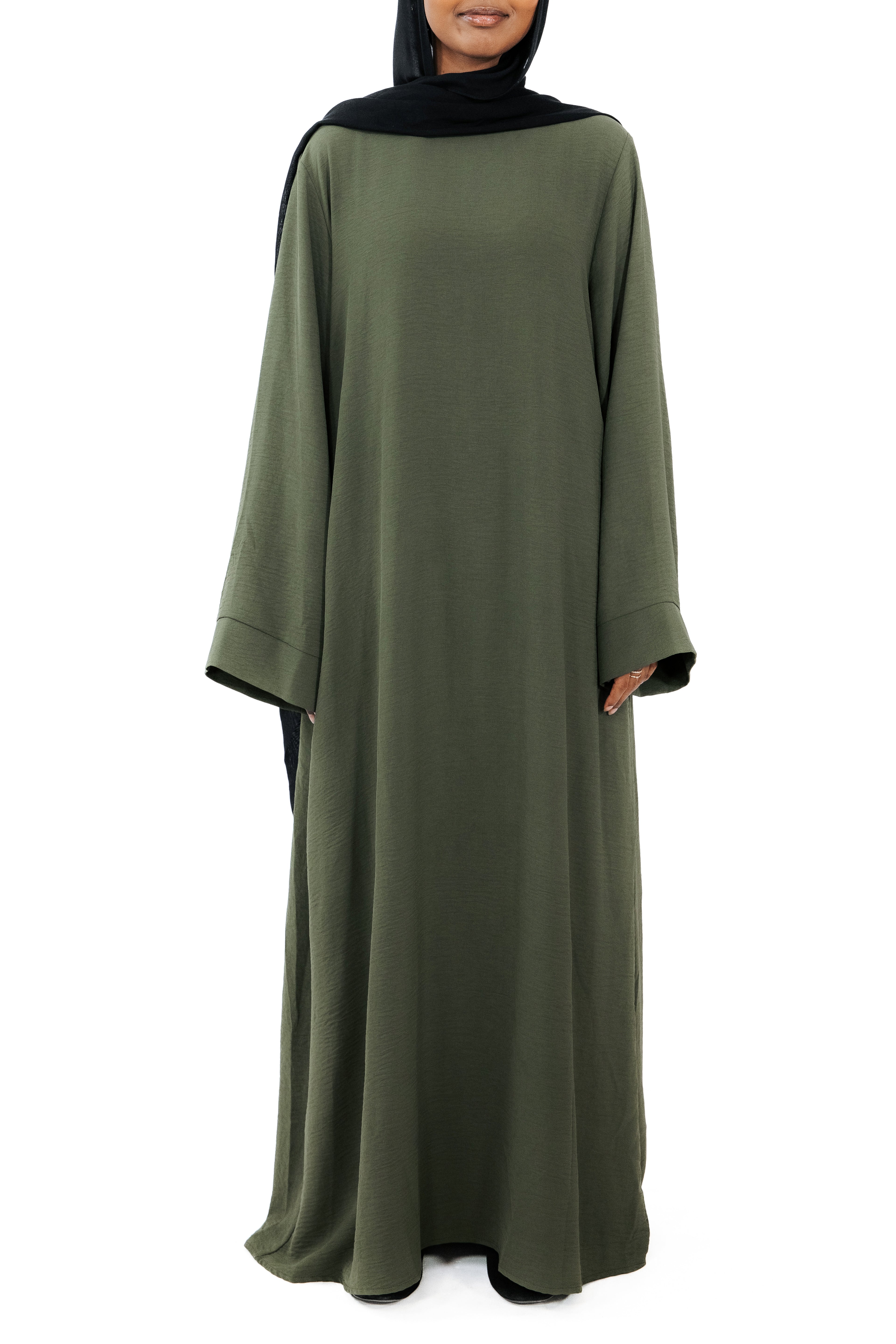 Abaya fermée en crêpe